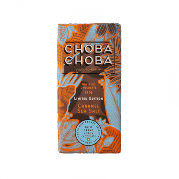 Choba Choba - Chocolat au lait de foin et caramel beurre salé 41% 91g