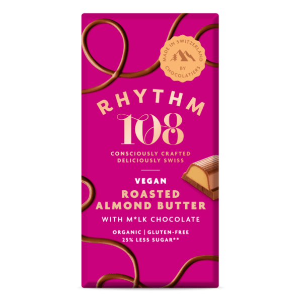 Rhythm 108 - Roasted Almond Butter Chocolate Bar 100g